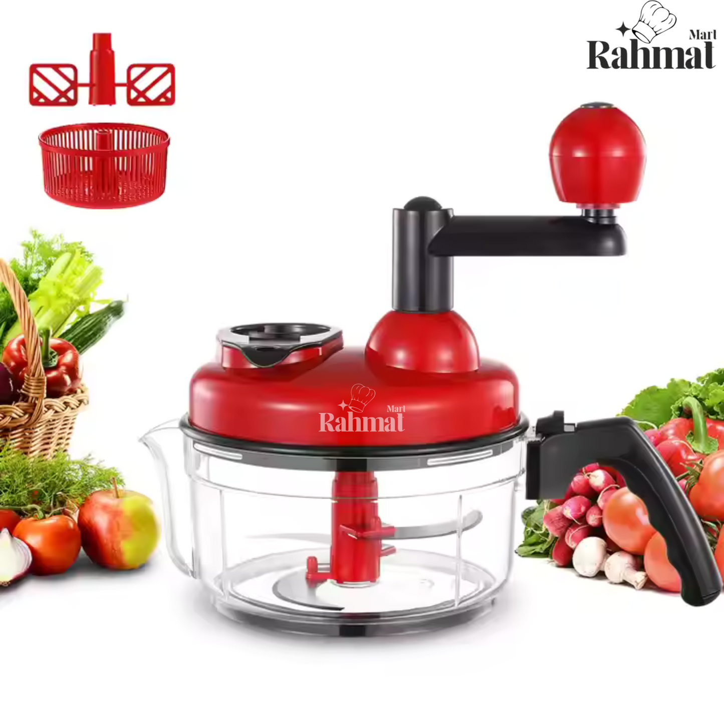 TurboChopper Manual Multitasker for Garlic, Onions, Nuts & Salsa!