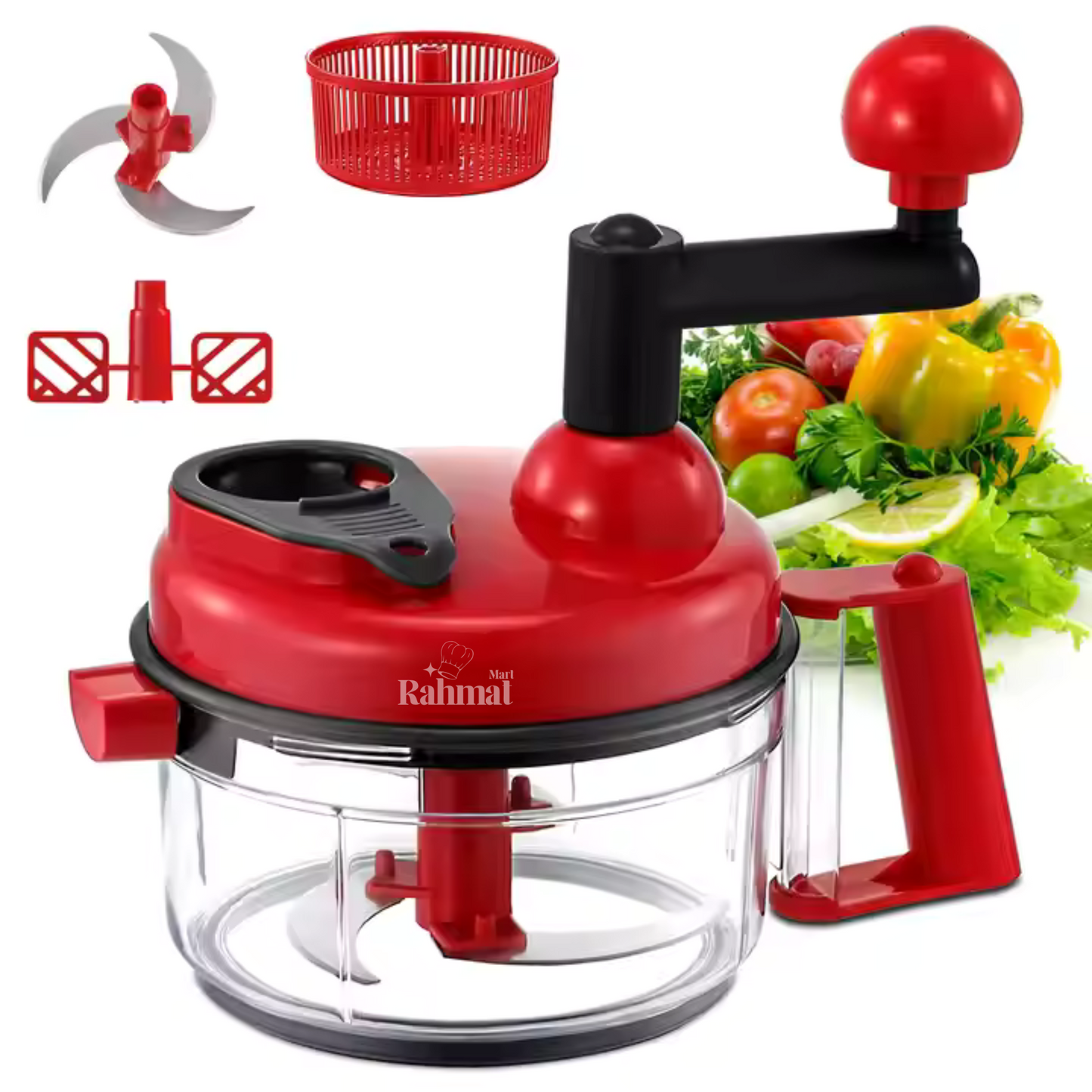 TurboChopper Manual Multitasker for Garlic, Onions, Nuts & Salsa!