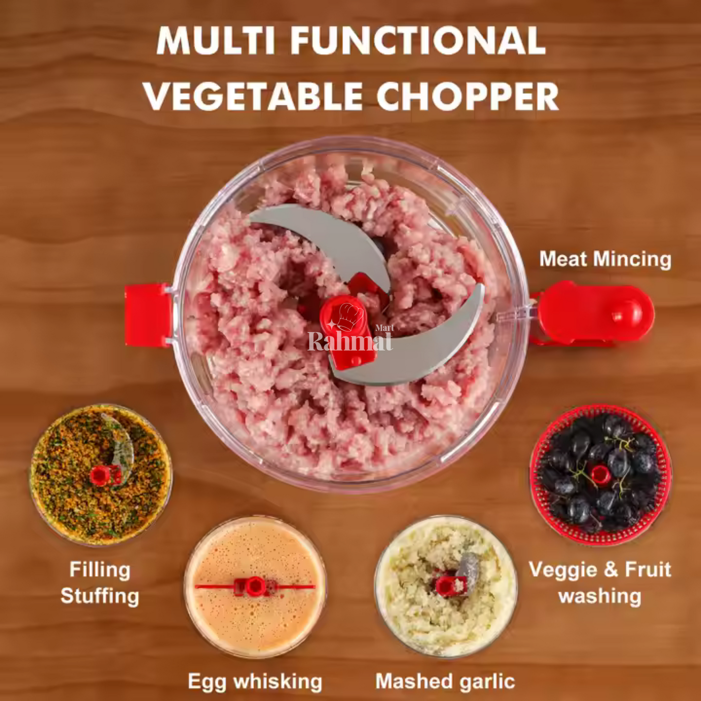 TurboChopper Manual Multitasker for Garlic, Onions, Nuts & Salsa!