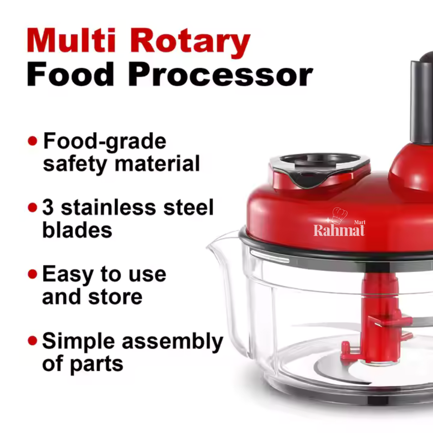 TurboChopper Manual Multitasker for Garlic, Onions, Nuts & Salsa!
